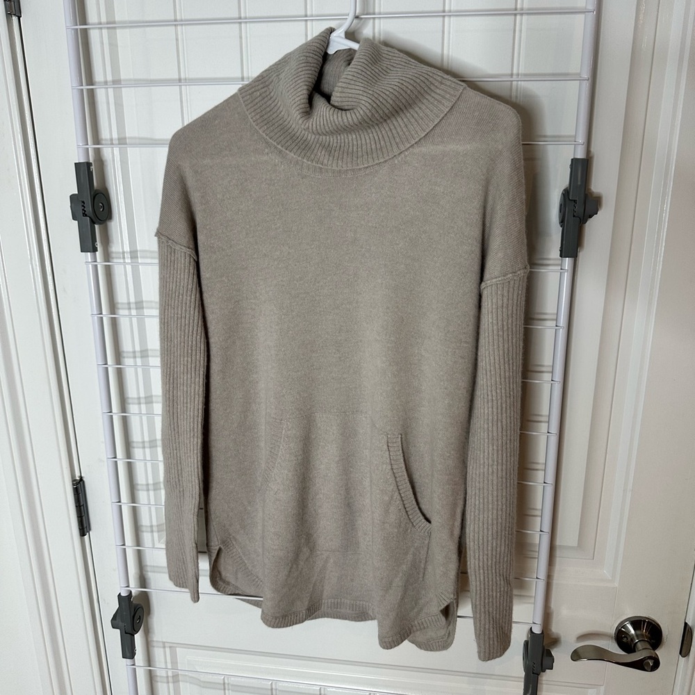 Cynthia Rowley Taupe Turtleneck Cashmere Sweater